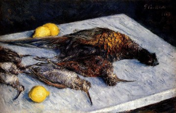 ゲーム 鳥とレモン 印象派 ギュスターヴ・カイユボットの静物画 Oil Paintings